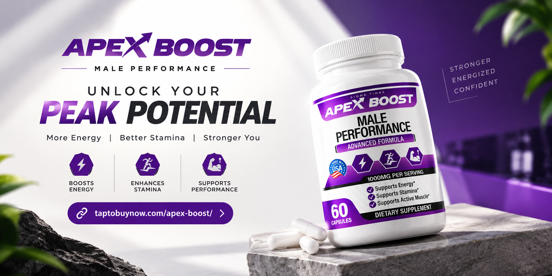 Apex Boost male performance product banner