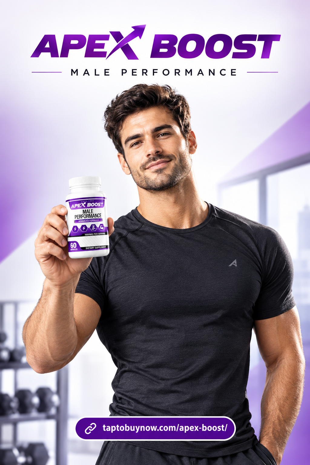 Apex Boost bottle held by a man